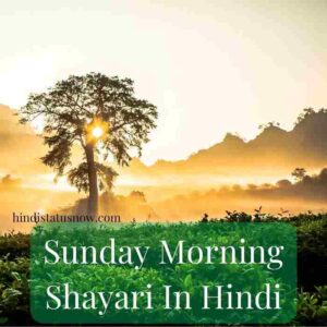 शुभ रविवार | Sunday Morning Shayari In Hindi